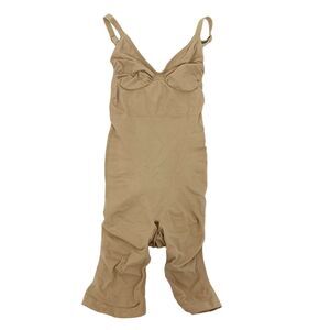 SKIMS Tan Shapewear Bodysuit with Adjustable Straps